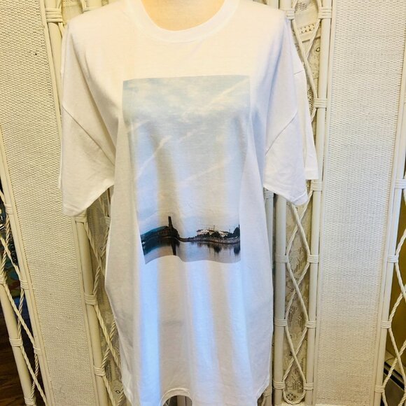 Graphic Tee Asbury Park NJ Beach Original Photo Ocean Grove Lake and Sky Large - Picture 6 of 14